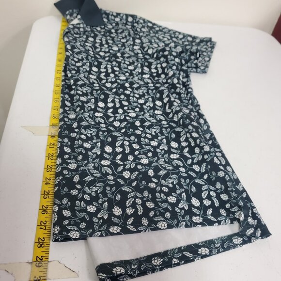 Bonobos Mens Slim Fit Printed Golf Polo Size L Green Floral Preppy Athletic - Picture 8 of 10